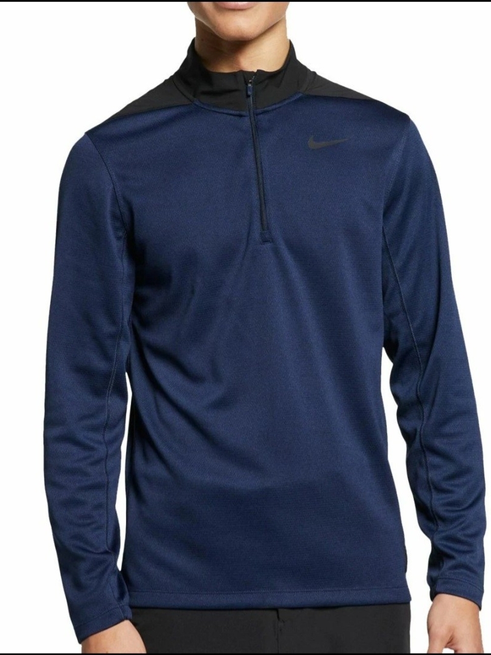 Nike Dri-FIT Men's Half-Zip Golf Pullover navy/black 1/4 zip Top Sweatshirt